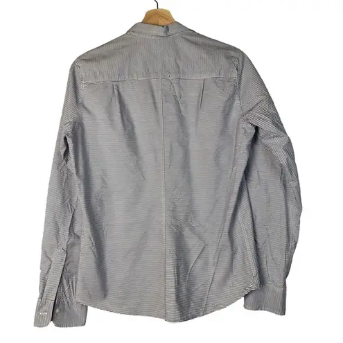 Frank & Eileen Barry Blue & White Stripe Long Sleeve Button Down M