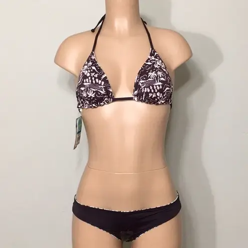 Hobie reversible Island motif bikini. M-bottom/XL-top. NWT