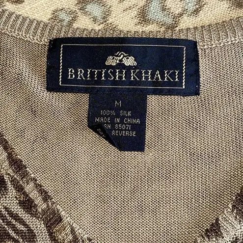 British Khaki  silk knit vest