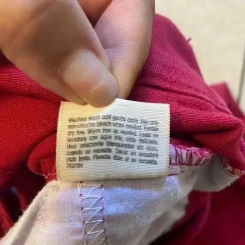 st. john's bay St John’s Bay‎ Women’s Stretch Red Cropped Pants Size 12