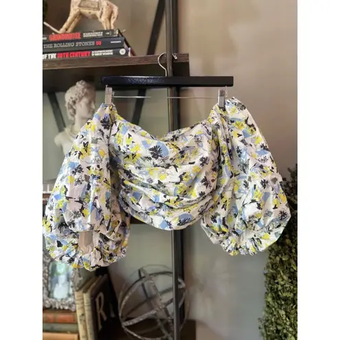 Tanya Taylor Floral Alondra Top White Womens Size 4