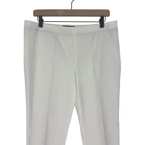 Piazza Sempione Emanuela White Cotton Blend Side-Zip Trousers Made in Italy