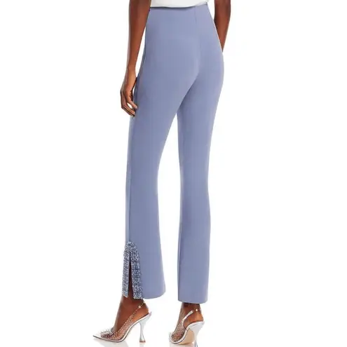 Cinq à Sept NWT CINQ Á SEPT Slate Blue Beaded Embellished Split Seam Kayden Pant Size 0