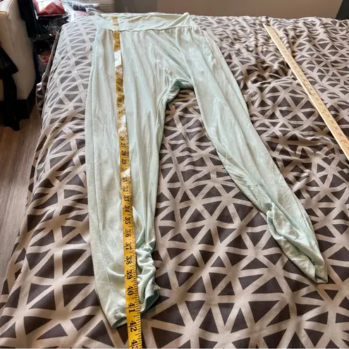Free People Movement Echo Harem Pants Super Soft Mint Green Cinched Ankle XS Blue