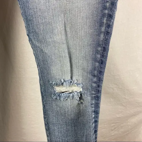 Silver Jeans Silver Blue Embroidered Floral Izzy Skinny Ankle Jeans 27