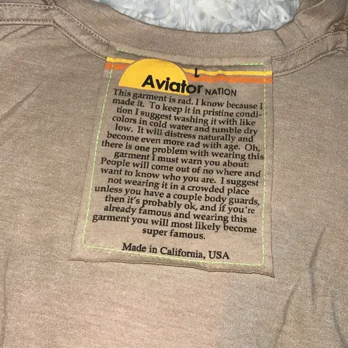 Aviator Nation Tee & Sweatpants Set - Sand Size L NIP & NWT PRICE IS Firm - Image 6
