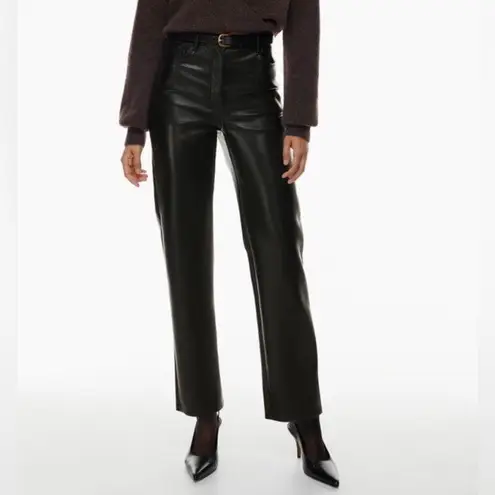 Wilfred Aritzia Melina Straight Leg Vegan Leather Pants in Black Size 4 - Image 9