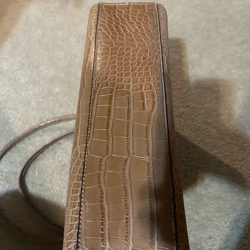 Tommy Hilfiger  Tan Faux Crocodile Leather Tote