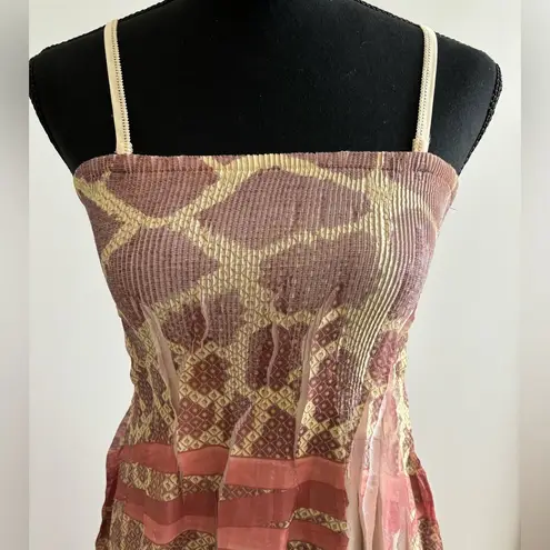 Lapis Vintage Multicolor Bohemian Maxi stretchy Tube Top Dress One Size