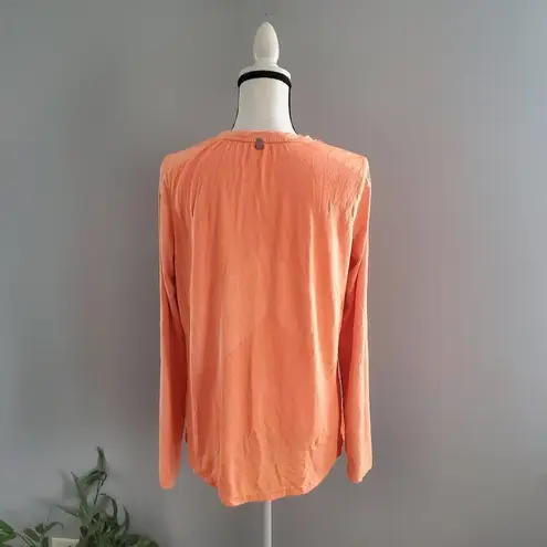 Danskin  Orange Long Sleeve Athleisure Athletic Top XL