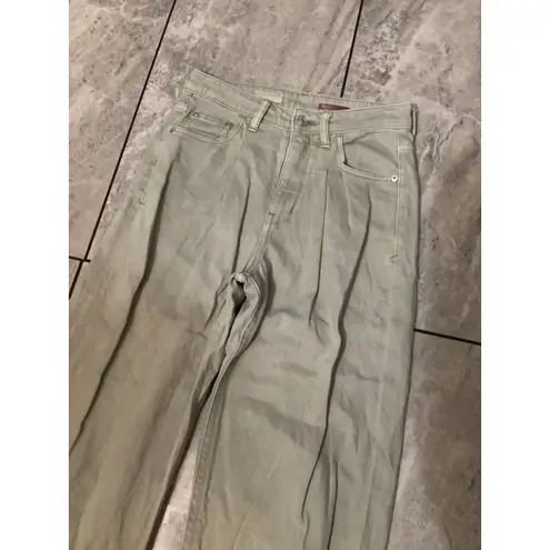 PILCRO The Breaker Women's Light Green High Rise Pleated Tapered Jeans Size 25