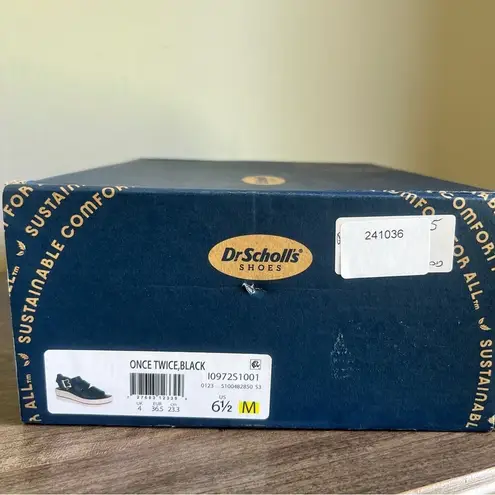 DR. SCHOLL'S Once Twice Black Women's Platform Sandal Size 6.5 #B1141