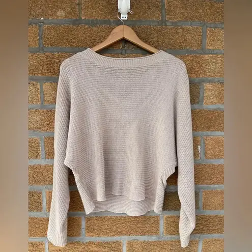 Le Ore Lodi Ribbed Sweater Size S Cropped Almond Tan