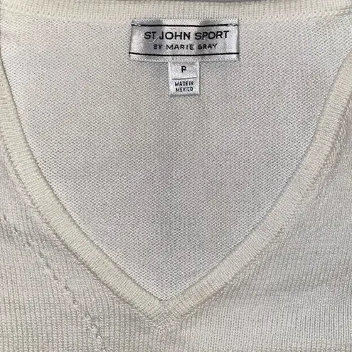 St. John Sport Butterfly Sweater White