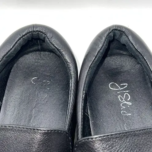 Women's J/Slides NYC Slip On Platform Loafers Shoes Size 11 Black Leather Black