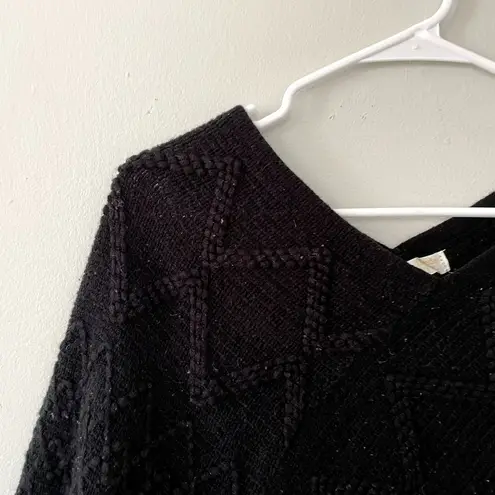 Seven Islands black poncho style sweater casual warm boho vintage women one size Size undefined