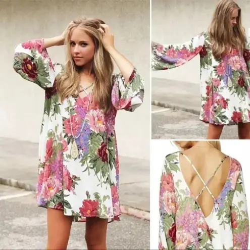 Show Me Your Mumu  | Joni Flow Dress Bell Sleeve Duchess Darling Floral Size XS
