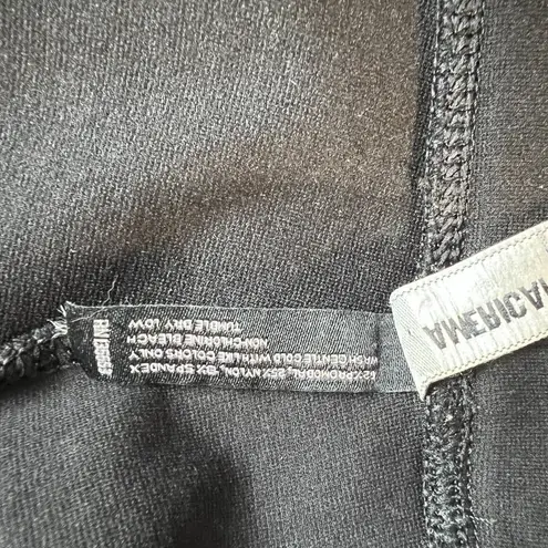 American Giant Pants Womens 4 Black No BS Kick Flare Crop Pull On Ponte Knit