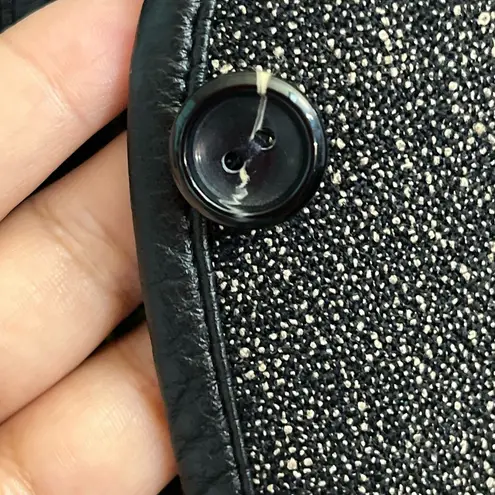 Pendleton 12P Brown Tweed Skirt Suit Set with Leather Trim ā Vintage 90s