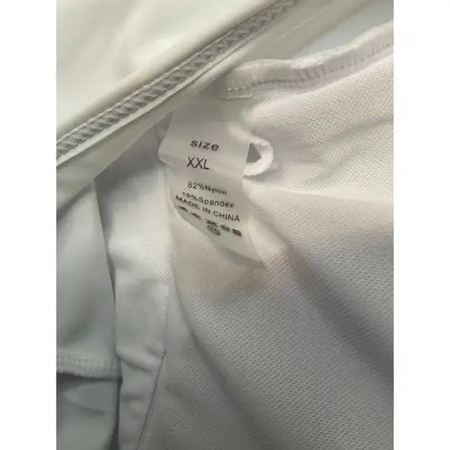 White One Shoulder Cutout Swimsuit XXL Women's Bathing Suit Summer Beach