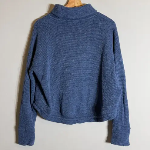 Sweaty Betty Bouclé Funnel Neck Sweatshirt Pullover Women's Medium 8-10 Blue