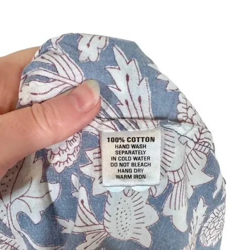 Pax Philomena Laura Floral Gray Block Print Long Sleeve Pajamas Set Size L