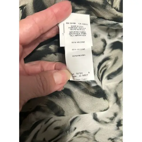 Karen Kane M/L Sheer Leopard Animal Print Kimono Cardigan Drape Cover Up NWT