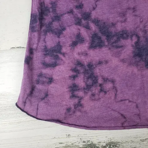 American Apparel NWOT  50/50 Custom Purple Bleach Tie Dye Crinkle Tank Top XS