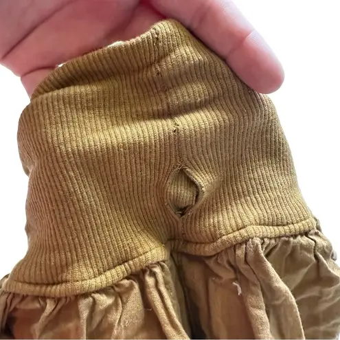 Boho Handcrafted Harlem Tie Dye Metallic Stripe Hammer Pants with pocket OSFM Tan Size M