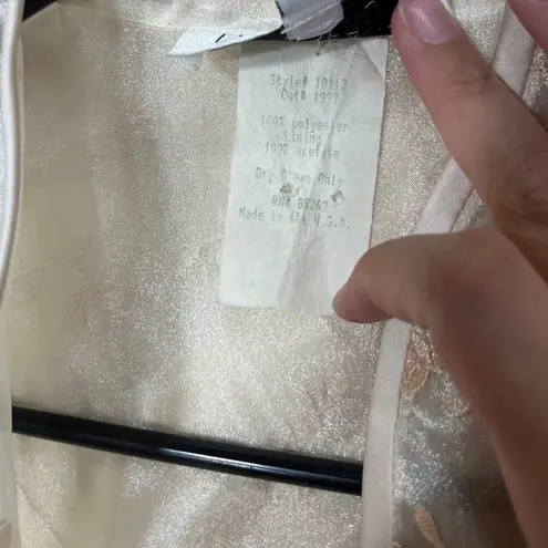 Ever Beauty Dress & Jacket Set Formal Gown Occasion Evening Size 8 Tan