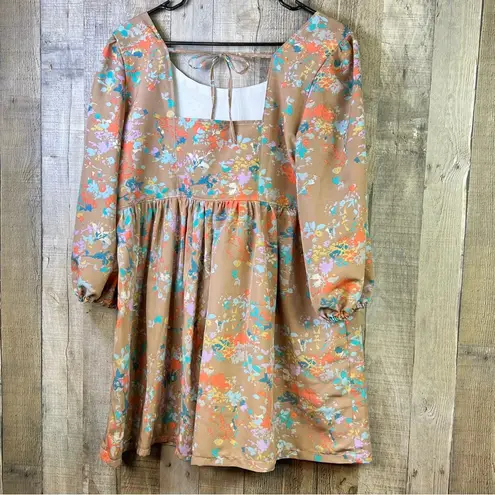 Handmade Homemade Peplum Swing Baby Doll Top with 3/4 Sleeves & Square N… Size undefined