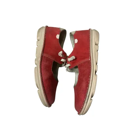 On Foot Your Way Women’s Shoe Red Made In Spain 41 9.5 Comfort Artsy Slip On Size 10