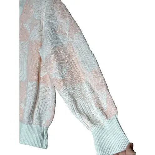 London Fog Vintage Tempo Europa By Pink White Sweater Size Medium