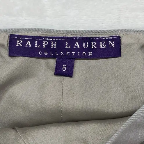 Ralph Lauren New  Collection Purple Label skirt womens 8 gray lined side zip