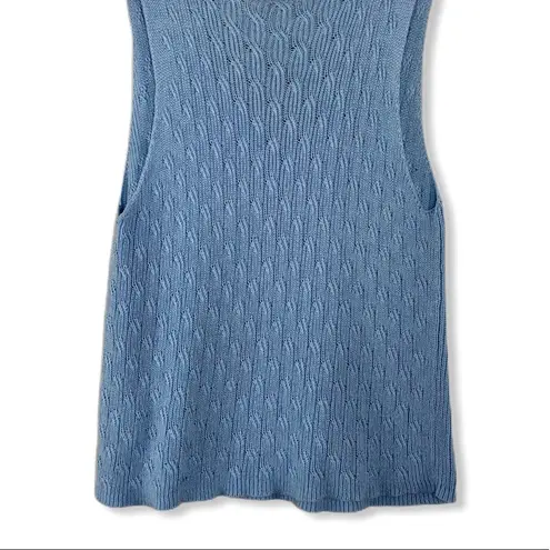 American Apparel  Cable Knit Breezy Blue Tank Top