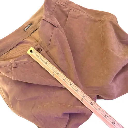 J. McLaughlin Womens Size 10 Pants Brown Suede Like Texture 5 Pocket Casual