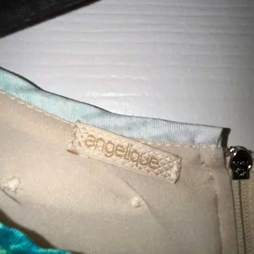 angelique Tropical Floral Mix Print Sleeveless Wrap Skort Romper Size S