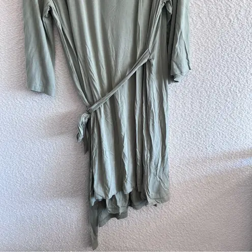 Caden Lane Women’s Bamboo Green Solid Wrap Crossover Maternity Robe One Size Size undefined