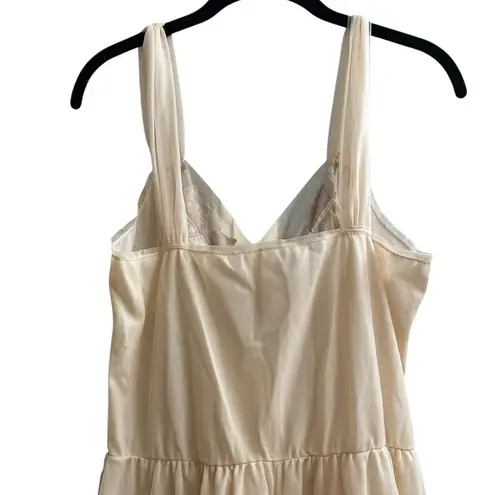 Vintage Van Raalte Dress Semi Sheer Whimsical Forest Fairy Size Small Tan