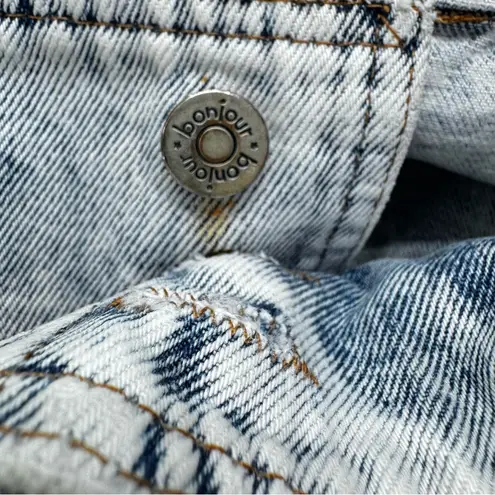 Bonjour Vintage 80s Acid Wash High waisted Pleated Front Shorts Throwback OG