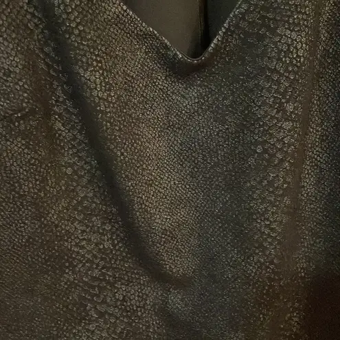 Lavender Brown Black Faux Suede Snakeskin Strappy Tank Top