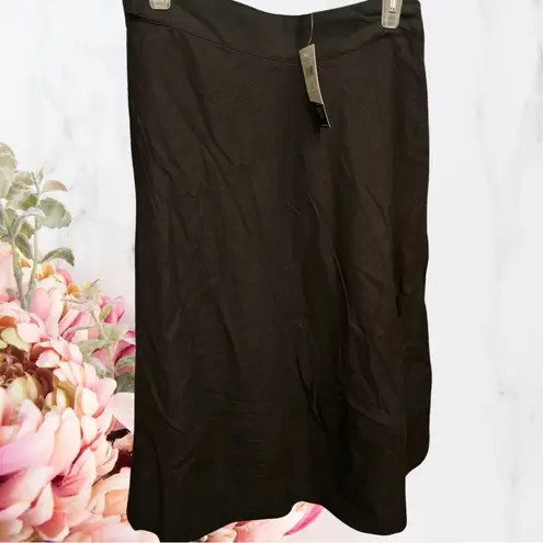 Lauren Ralph Lauren Black Linen Tie Back Midi