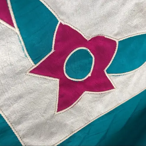 Vintage 80s Jordana Pullover Windbreaker Floral M Blue Size M