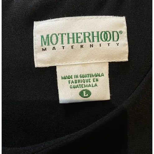 Motherhood Maternity Women’s Black Dress Large Short Sleeve Lined Scoop Neck