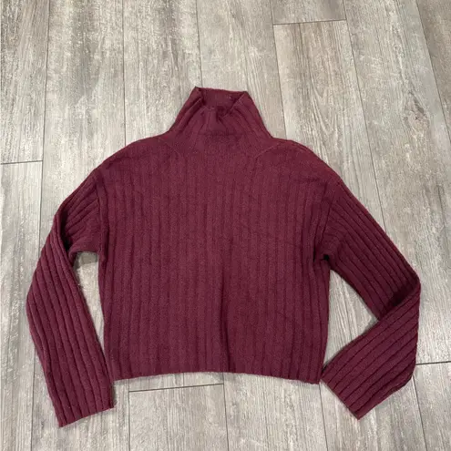 Open Edit Elegant Plum Cowl Neck Sweater