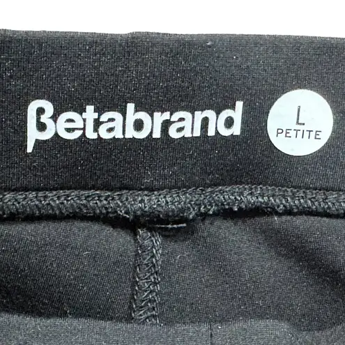 Betabrand Skinny-Leg Pencil Dress Pant Yoga Pants Zippered Ankles Black Size LP