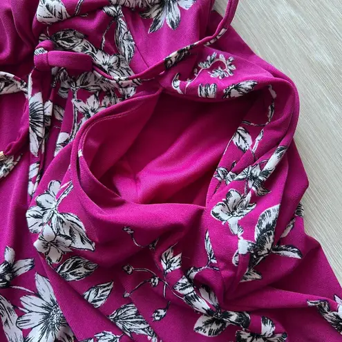 Maggy London Cropped Wide Leg Jumpsuit Size US 12 Floral Sleeveless