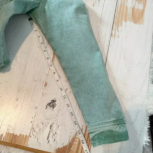 Retrofête Retrofete Rissa Raw Hem Distressed Casual Jacket Size Small Mojito