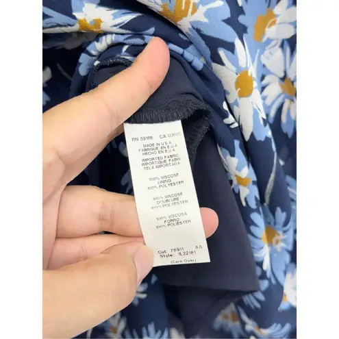 Karen Kane Tank Top Floral Size Small Blue Uneven Hem Pullover NEW