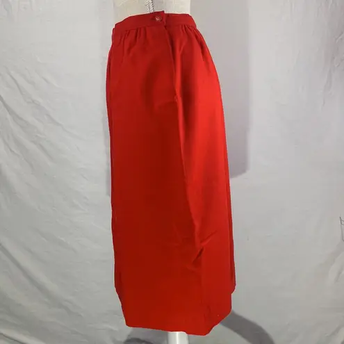 Pendleton Vintage Wool Pencil Skirt Red Midi